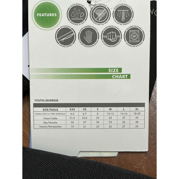 NWT Arctix Kids Snow Pants Snowboard Ski Black Sz Med/ 10 ~ 12 Boy Girl - Picture 6 of 8